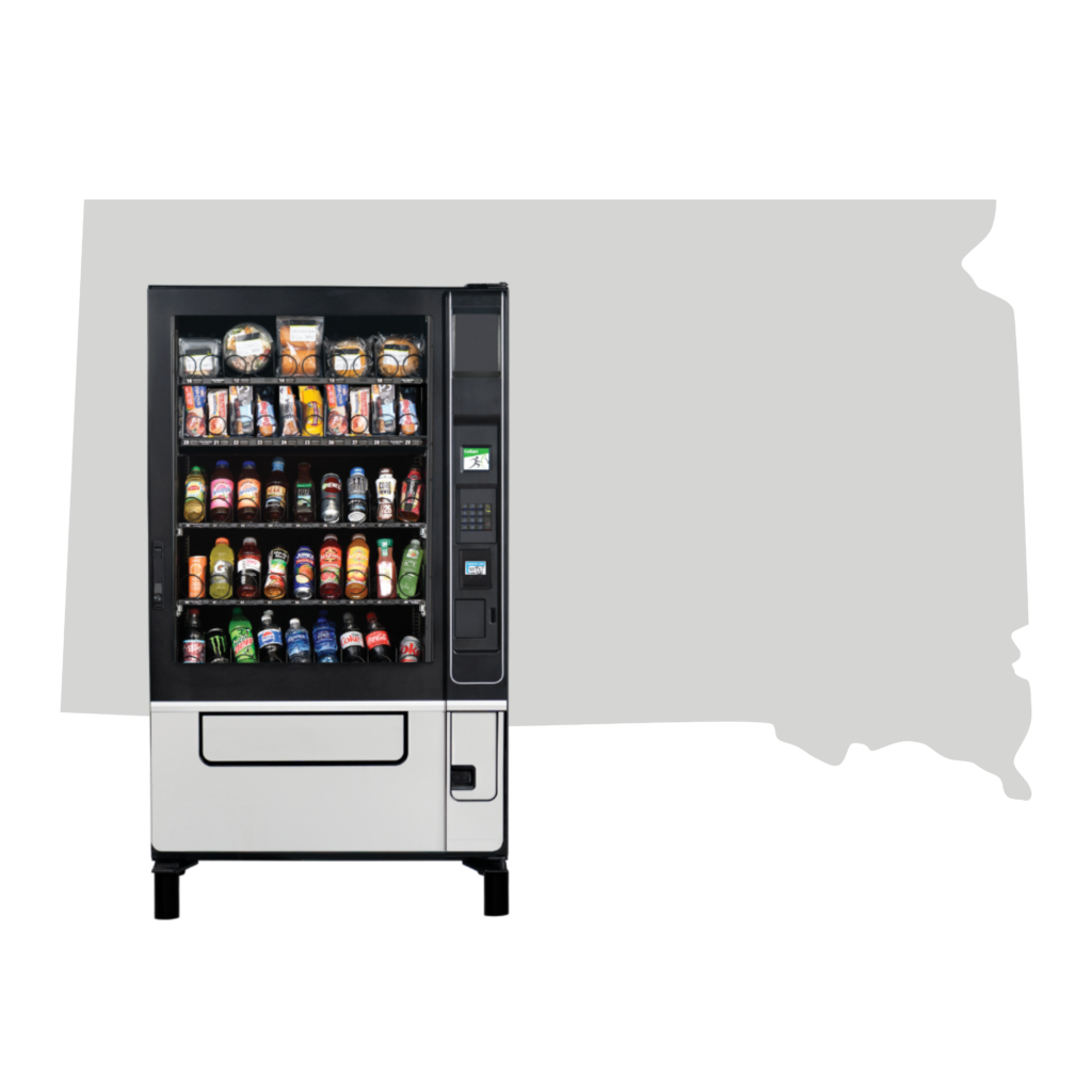 Vending machine over top of the South Dakota State.